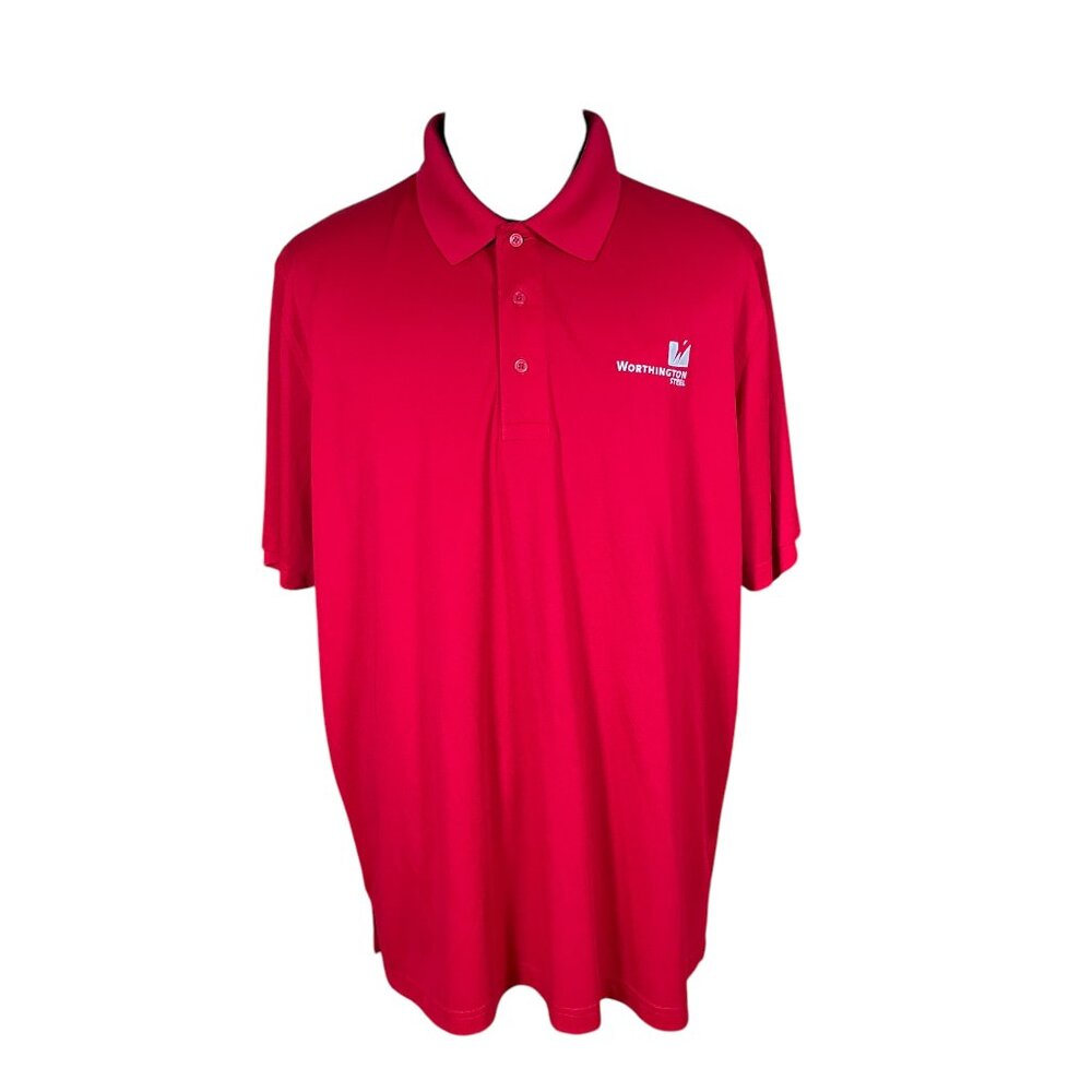 Munsingwear Men's Red Short Sleeve Polo Shirt Size 2XL Worthington Steel